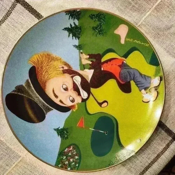 3 piece vintage Red Skelton numbered collectible decorative porcelain plates - Picture 3 of 7